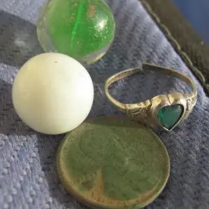 Tiny little silver ring & 1909 wheatie. May 2013