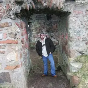 Going round old castle ruins