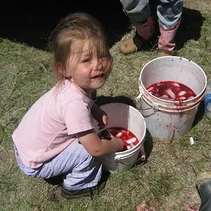 She's helping too.   We start them young.