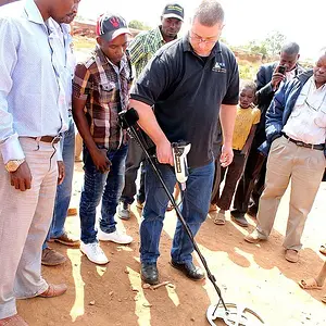 Gold prospecting with the Black Hawk gold detector.