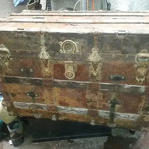 The treasure chest which has been located with the eXp 4000 ground scanner.