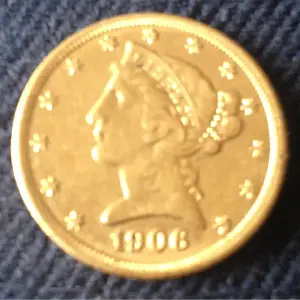 1906 D 5$ gold