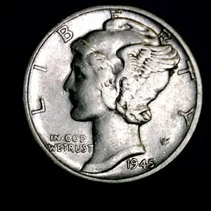 1945 Mercury dime