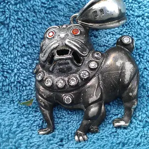 Bulldog with gems
