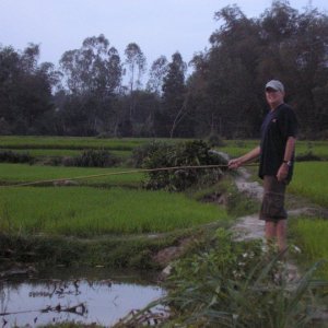 fishing the rice fields DaNang