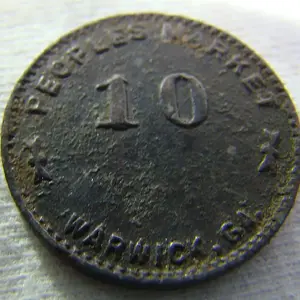 Warwick Ga Token, 1930's 
dug at old home site.