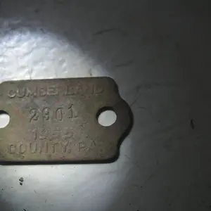 Dog tag from 1955