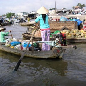 Floating Market.   City of Can Tho.