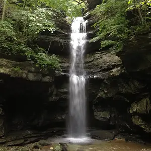 Waterfall by the cave