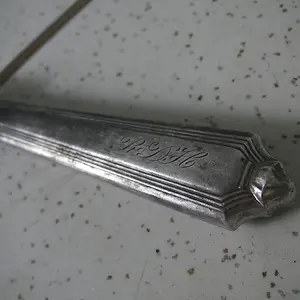 initialed silverware Knife Blade from my lawn