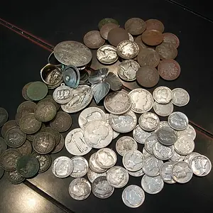 Silver Coins- Indians -  Buffaloes and V's.