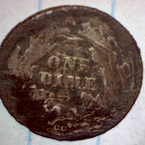 1876 CC Seated Dime Reverse