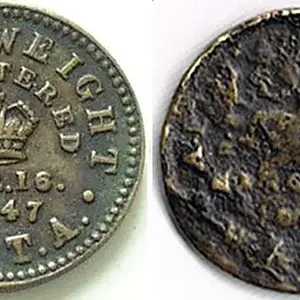 Findaly IDed my coin after 16 years. It's not a coin but a weight.