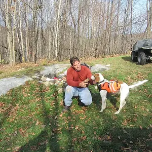 My setter and I in Vermont