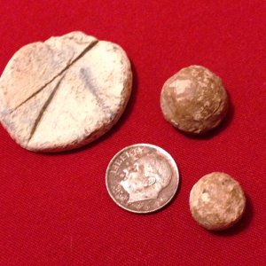 Carved Camp Lead & Revolutionary Musket Balls