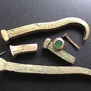 Emerald ring, ship spikes and nails