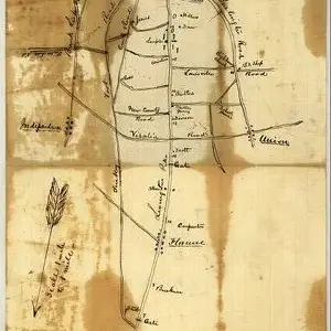 Researched my old home town area of Northern KY and found this early 1800's map of Florence.  Thought it was cool, as it showed the buildings.