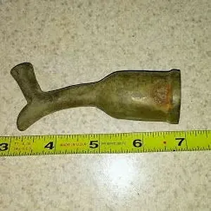 Brass window latch opener for extension rod.