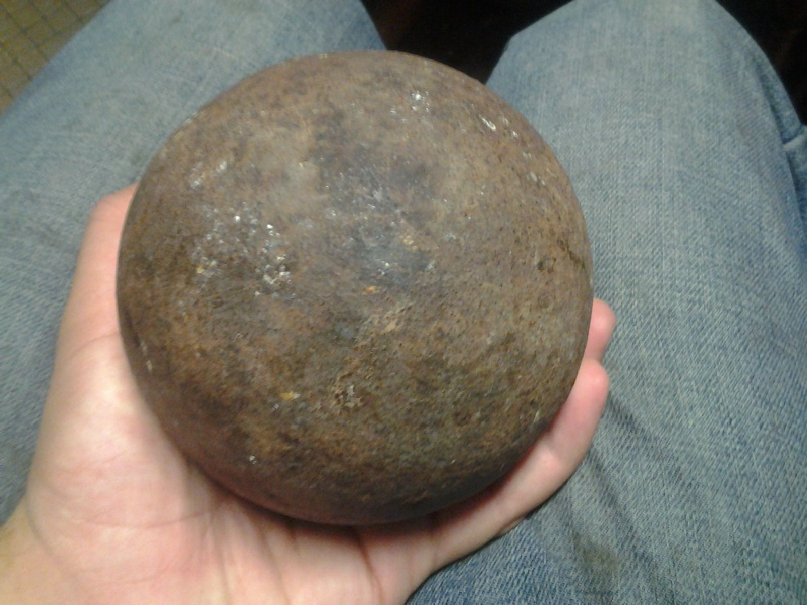 12 Pounder cannonball from the Battle of Brooklyn, August 27th 1776.