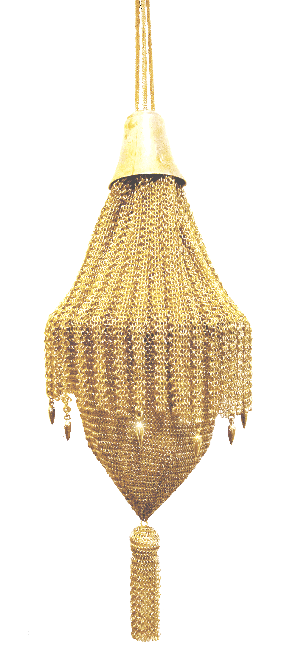 12K Gold-wash over brass, Chainmail Purse
Very Rare Bell-top, by early Whiting & Davis
w/metal W&D tag - 1920s, Flapper era
Est. value at over $1800++