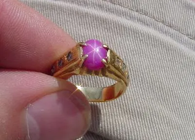 14K PINK STAR SAPHIRE - SALTWATER (FLA.)