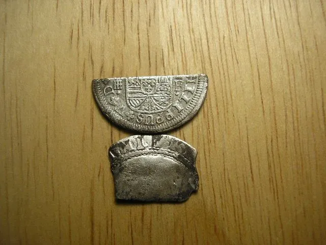 1559 Elizabeth I Shilling & Phillip V Pistareen