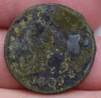 1809 "Classic Head" Half Cent (Obverse) - Found April, 2008, Burlington County NJ