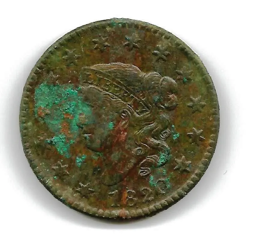 1820 large cent obverse