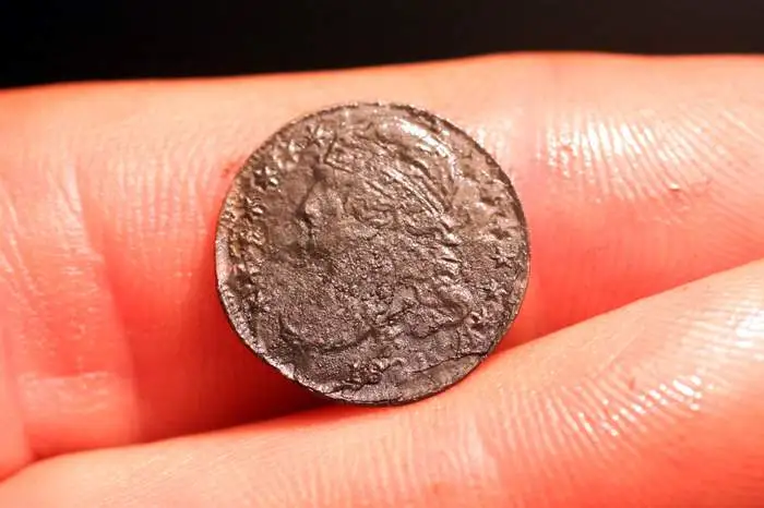 1824 Bust Dime - looks like '21, but it's a 4