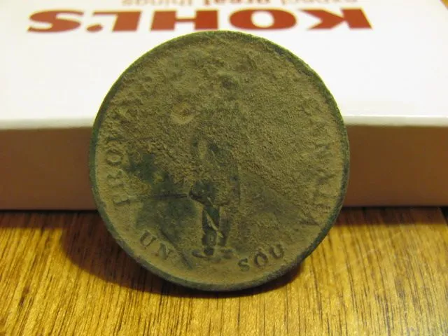 1837 Half Penny Canadian Bank Token. Front view.