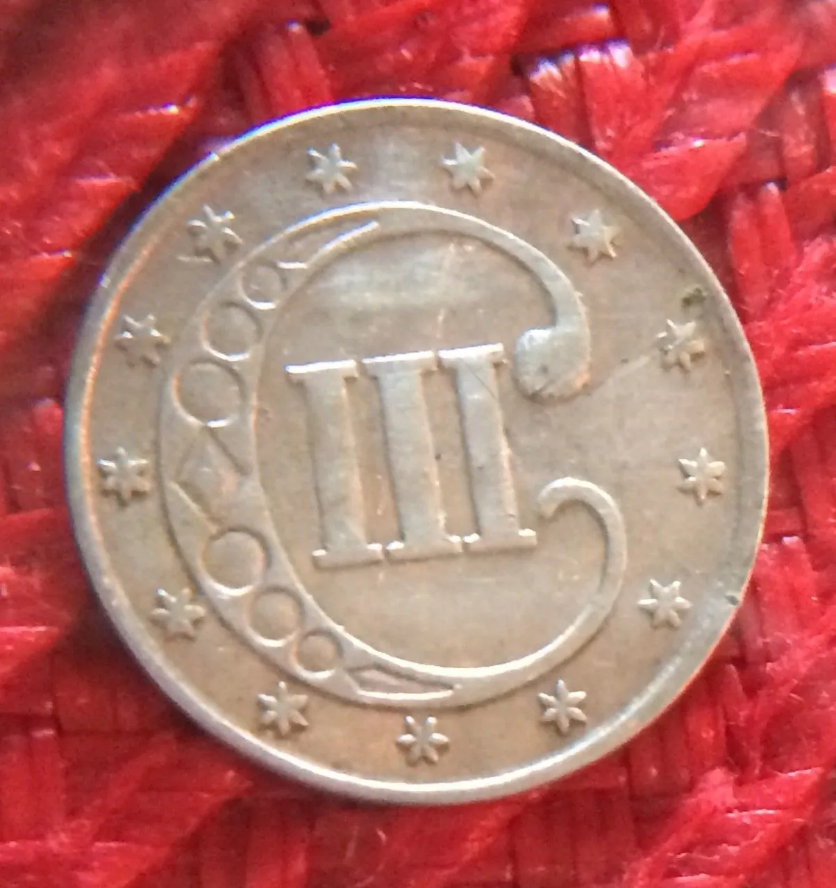 1851 3 Cent Back