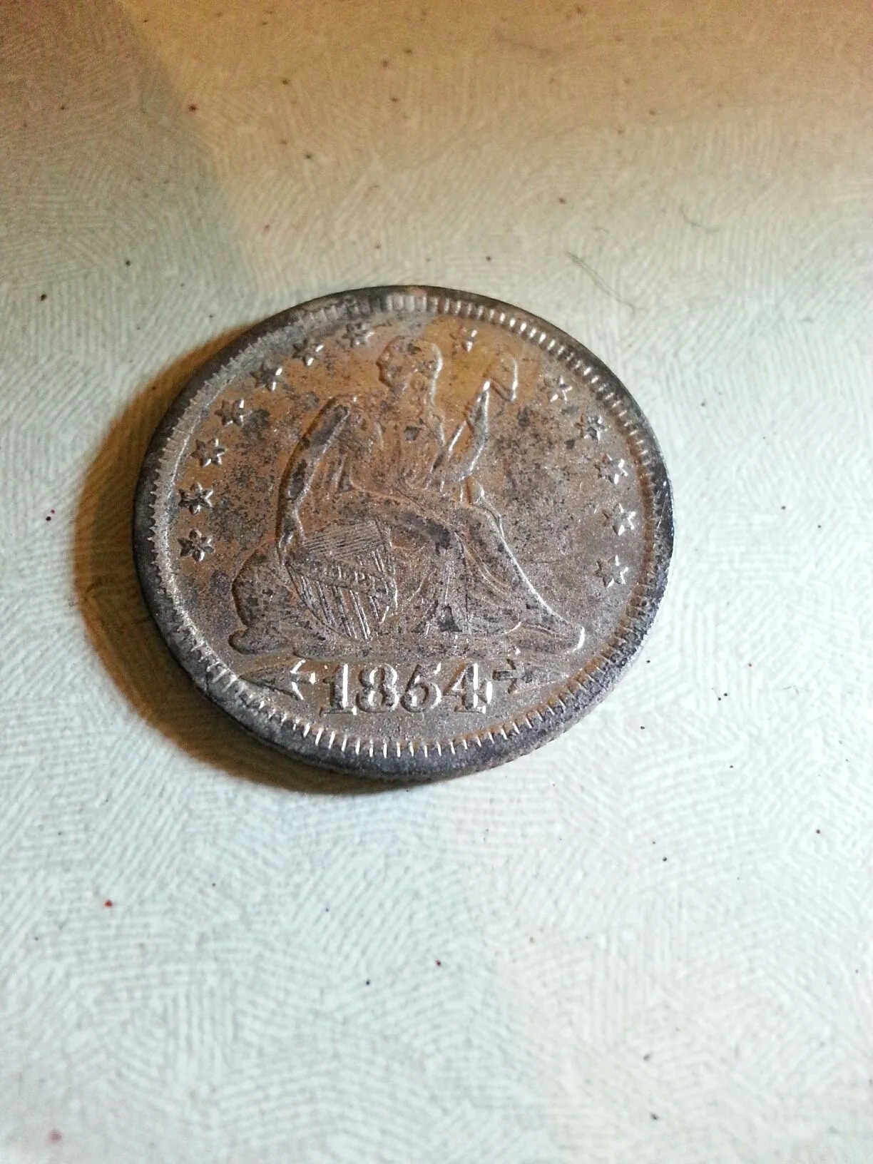 1854 Seated Liberty Quarter