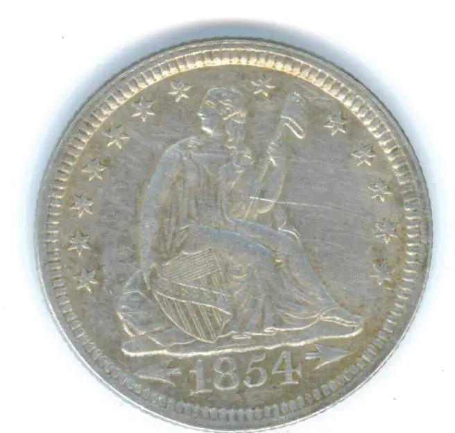 1854 Seated Quarter