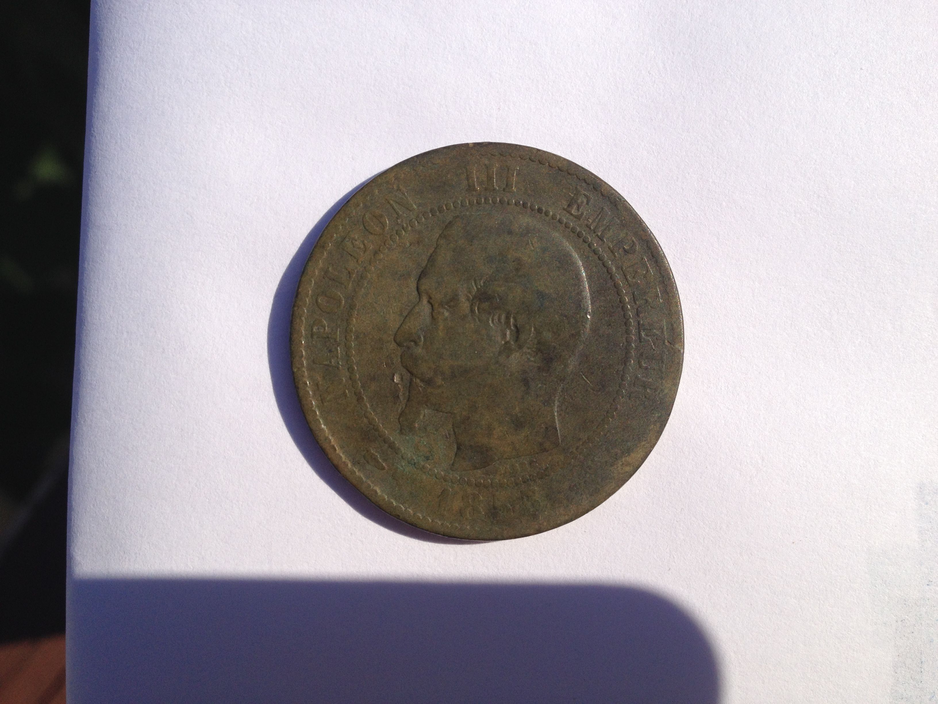 1855 French coin   Dix centimes