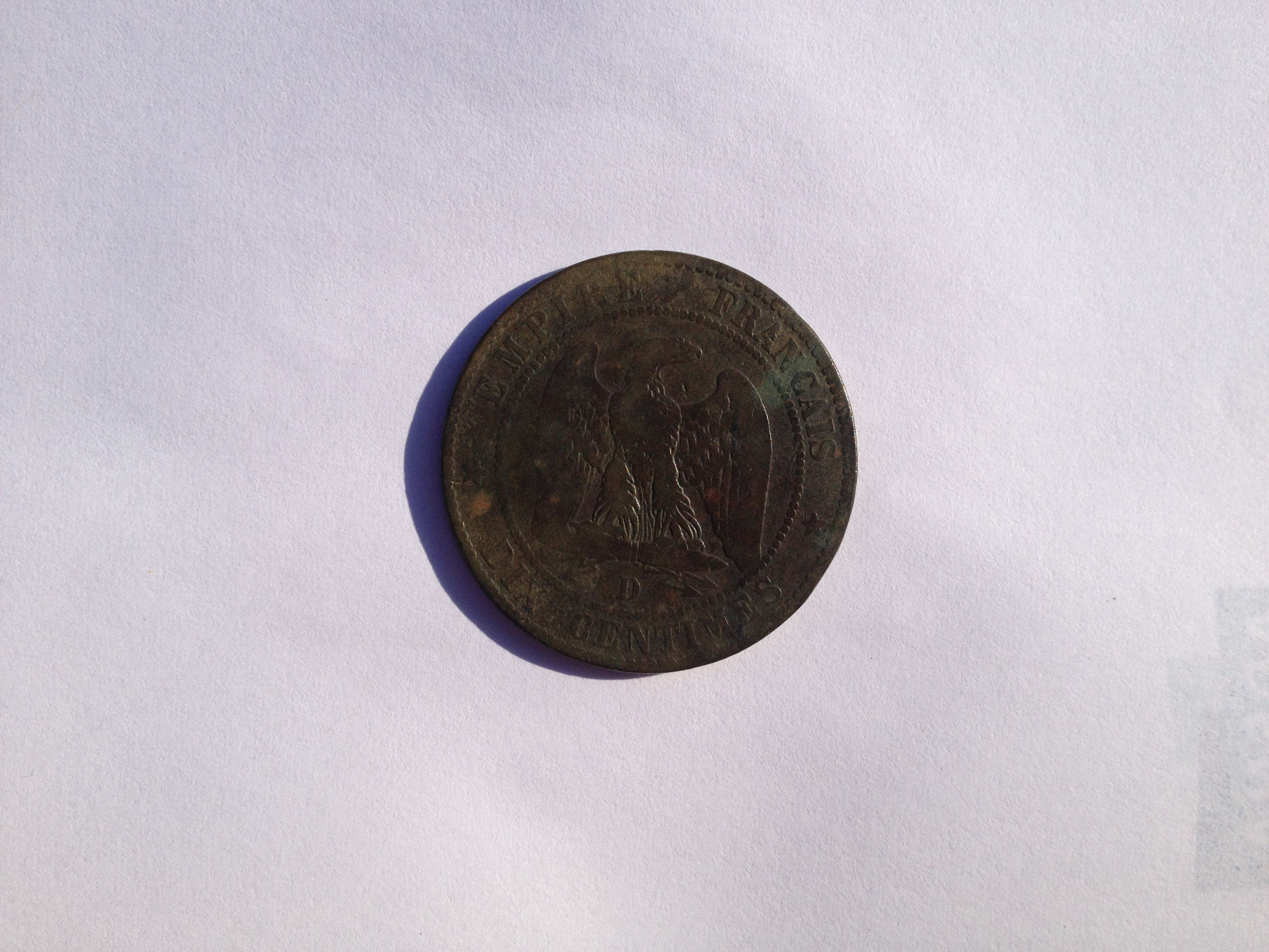 1855 French Dix centimes
