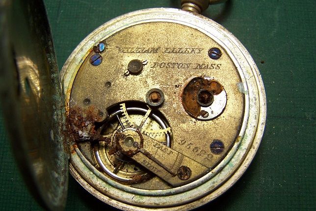 1863 Coin Silver Pocket Watch
AMERICAN WATCH CO
Inner Works:
WILLIAM ELLERY BOSTON MASS
95622
Bethel, CT
2016