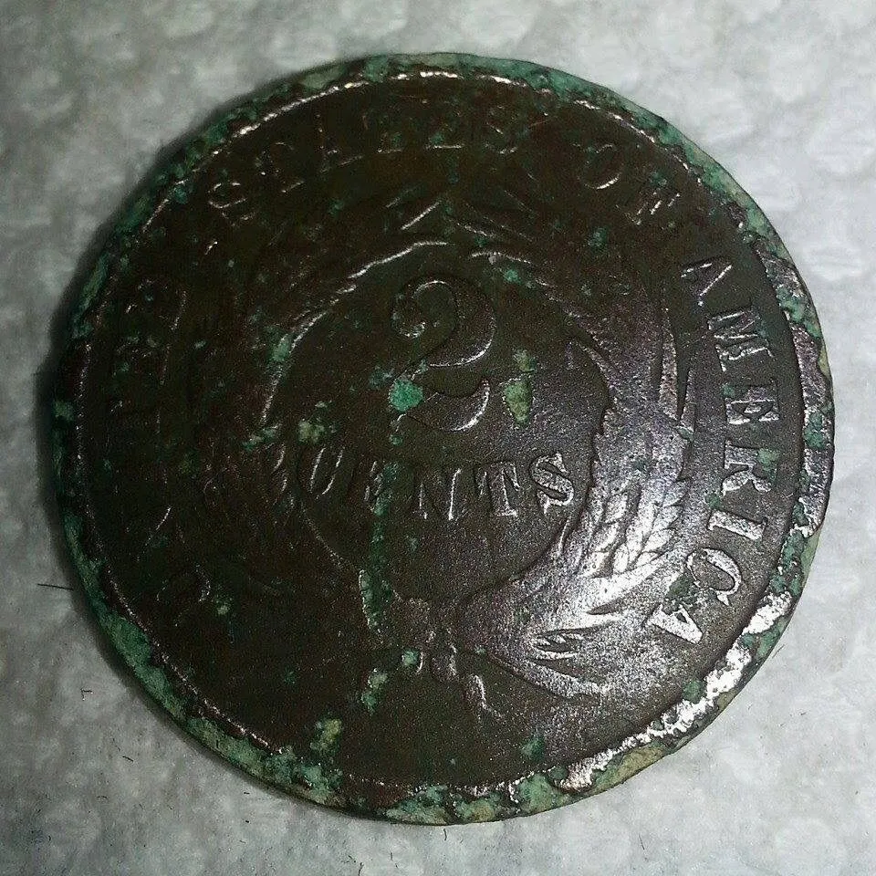 1864 2 cents