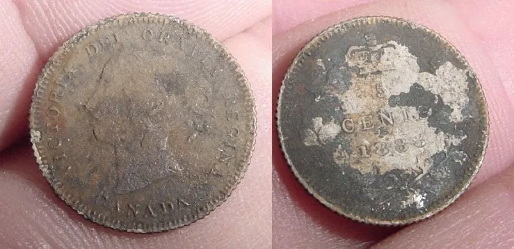 1883 CANADIAN 5 CENT PIECE - JUNE 14TH