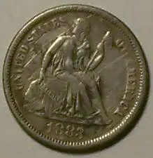 1883 seated dime