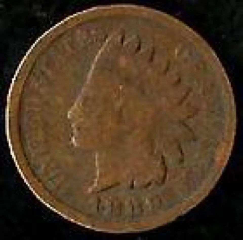 1889 Indian Cent, churchyard