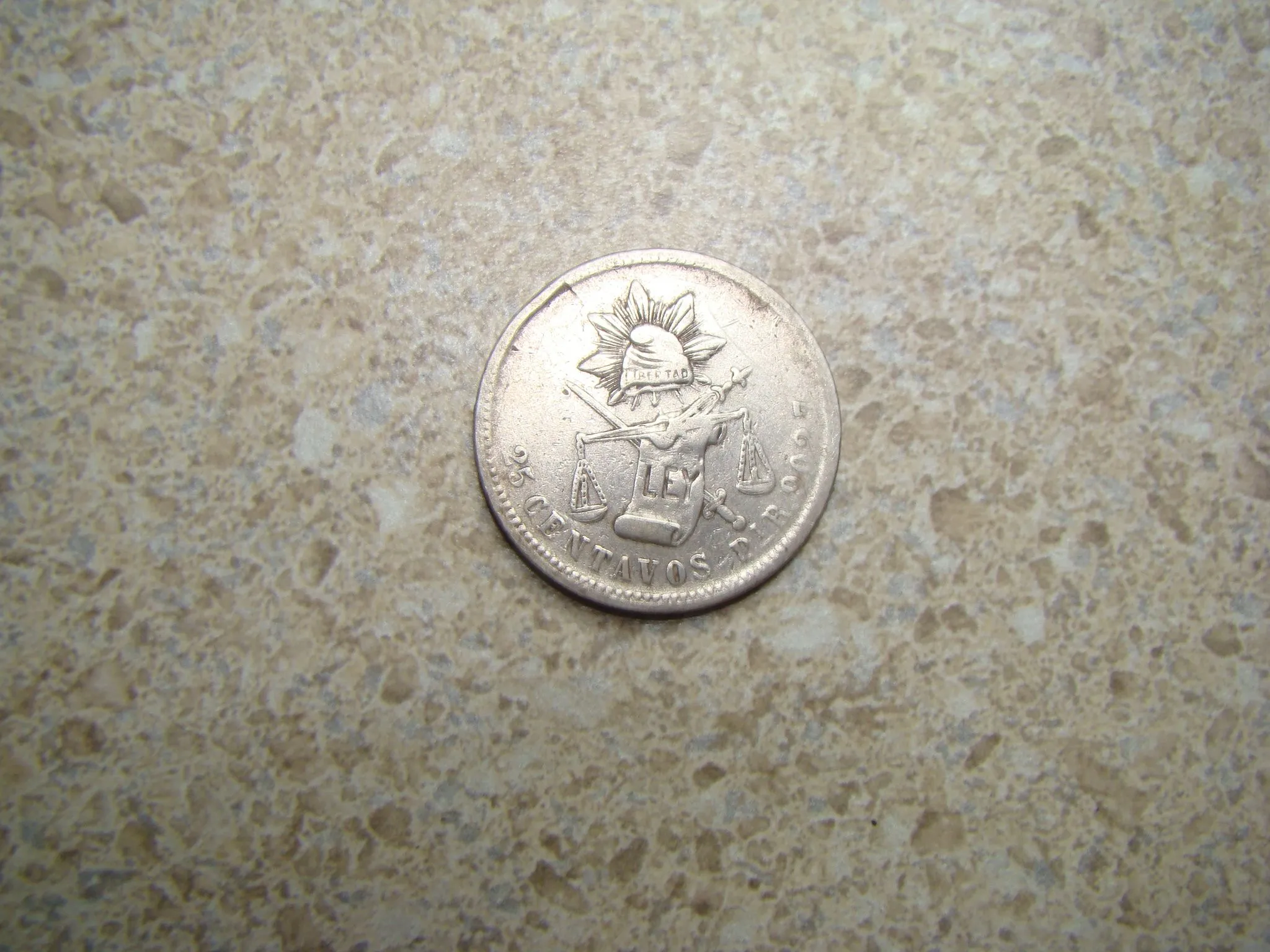 1890 mexican coin front