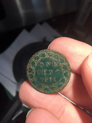 1891 Canada large cent reverse