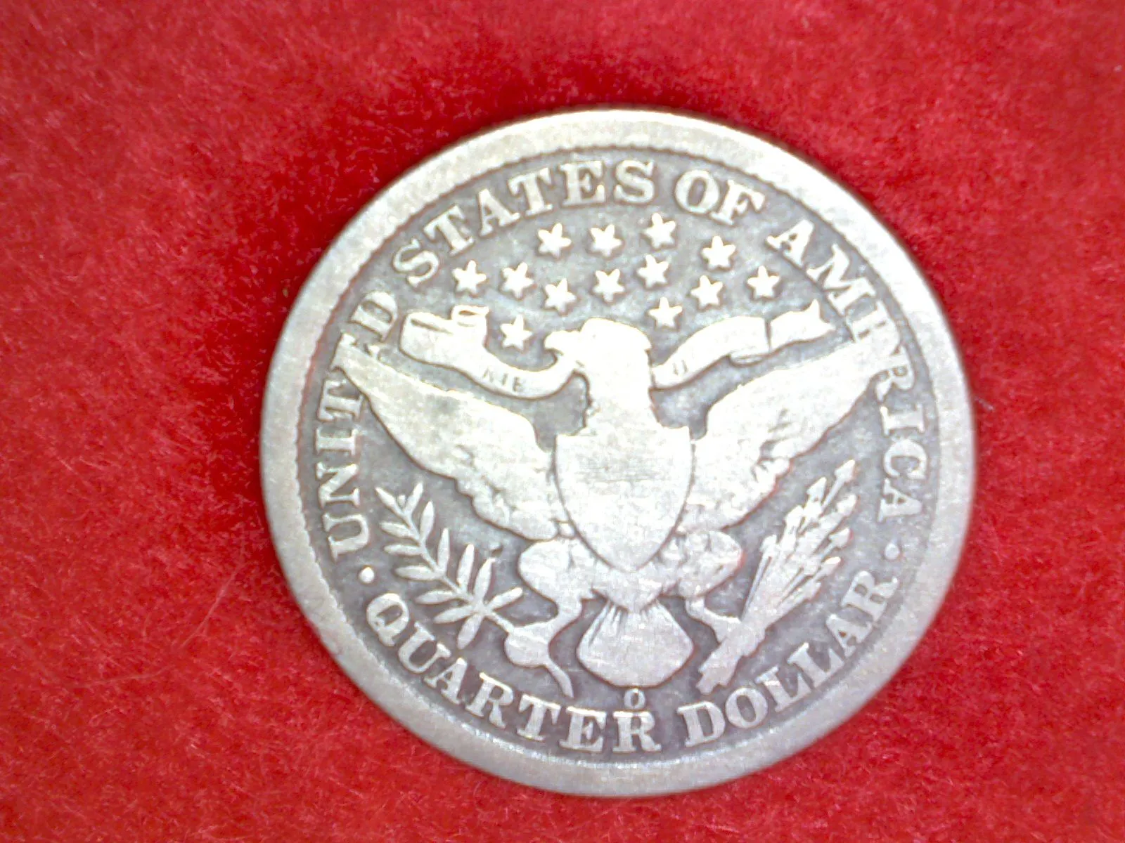 1892 O Barber Quarter Reverse