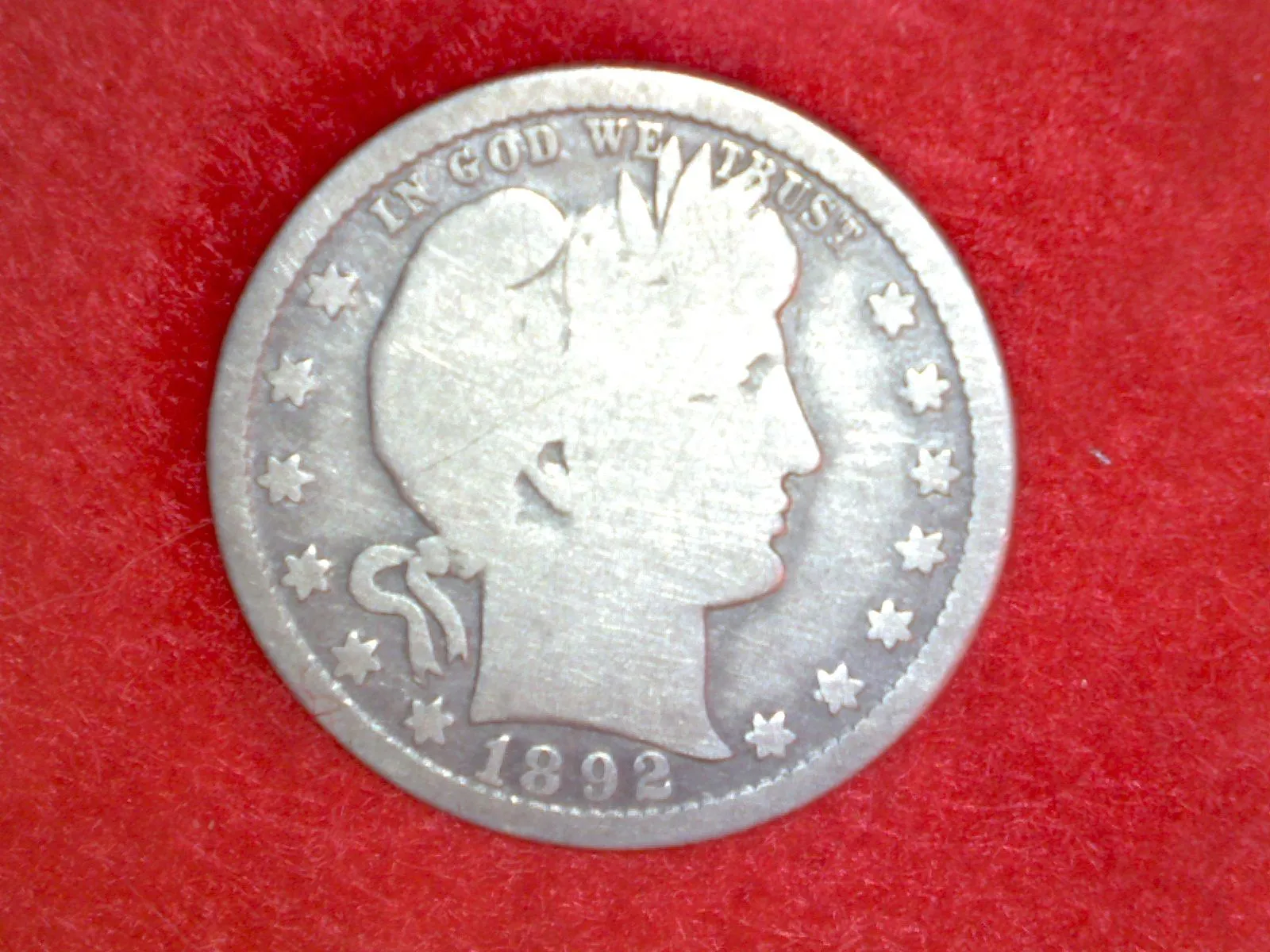 1892 O Barber Quarter