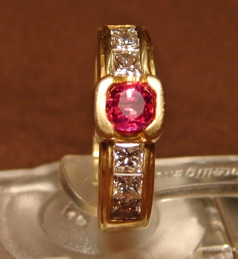 18K Gold, Ruby & Diamond