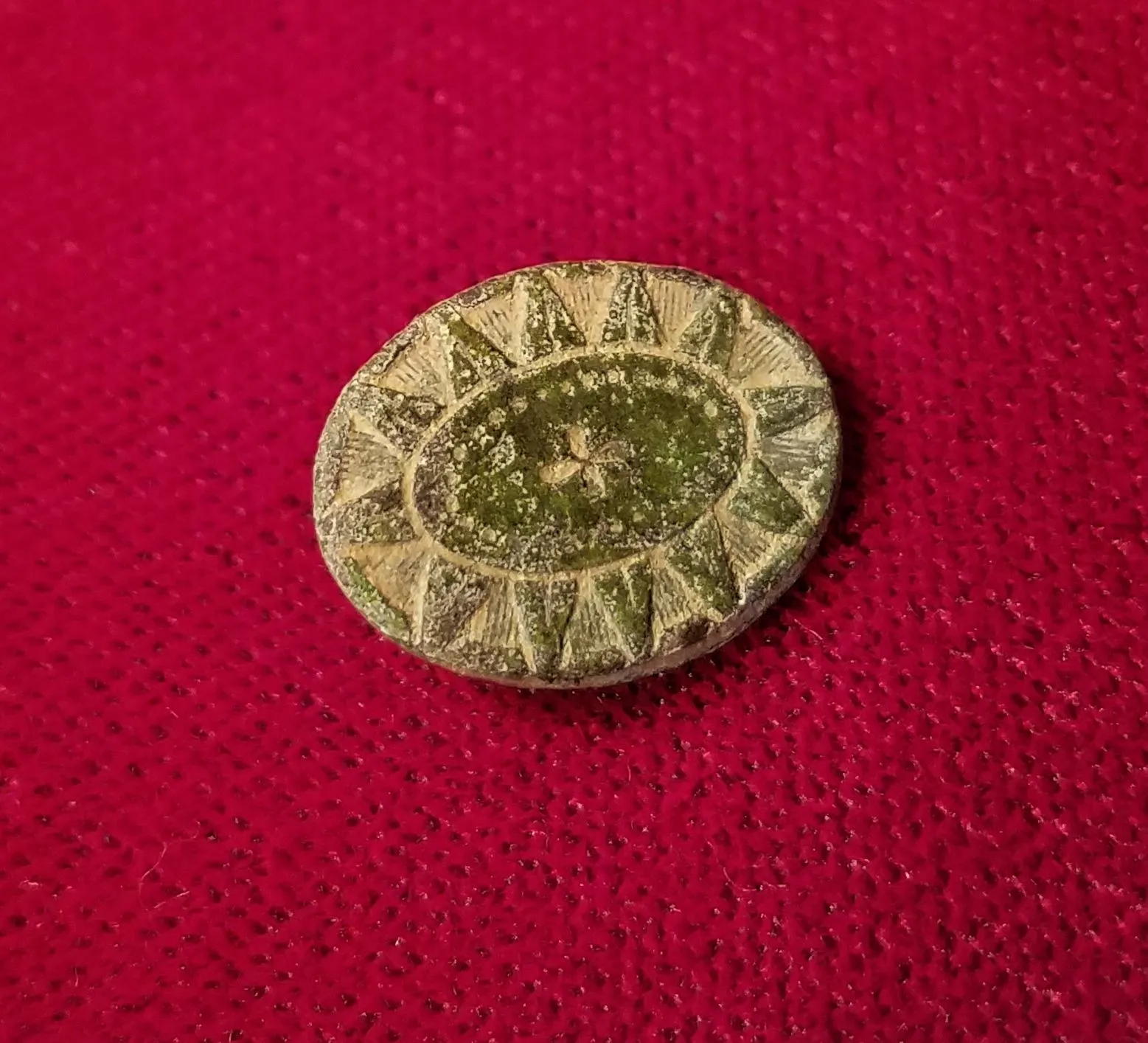 18th century brass cuff link