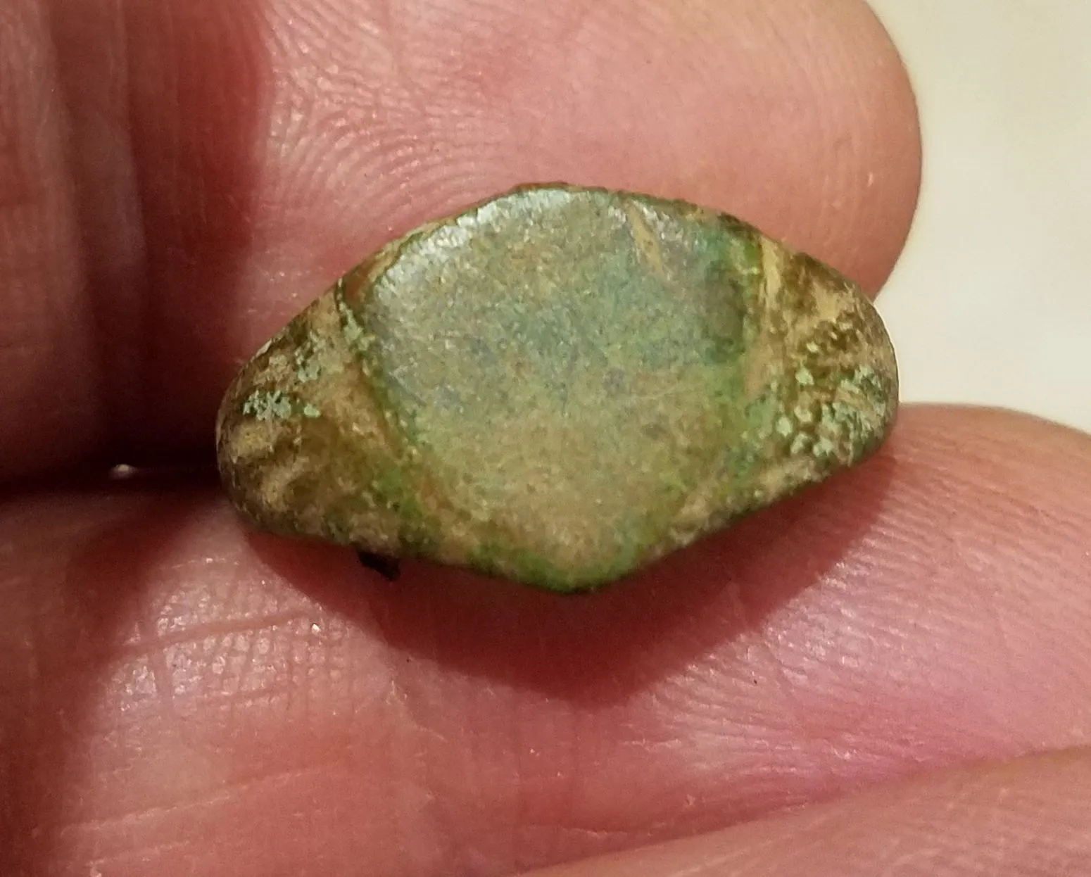 18th century brass signet ring