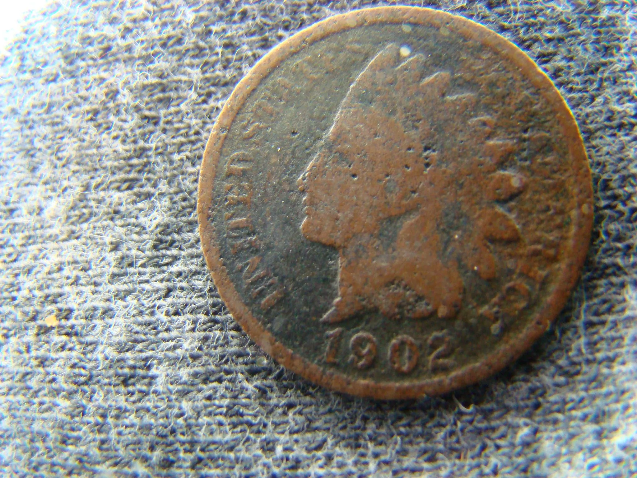 1902 Indian...dug at old creek bed