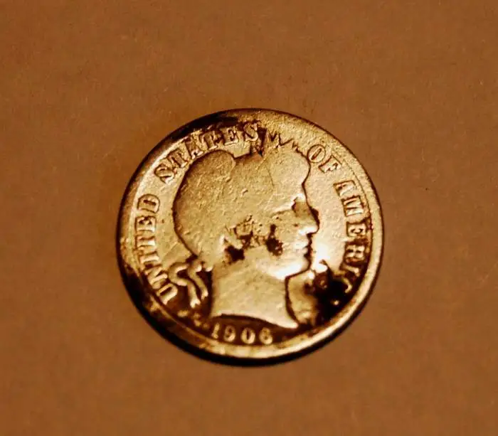 1906 Barber Dime - Baseball Field find in Conroe,Tx. (ACE 250)
