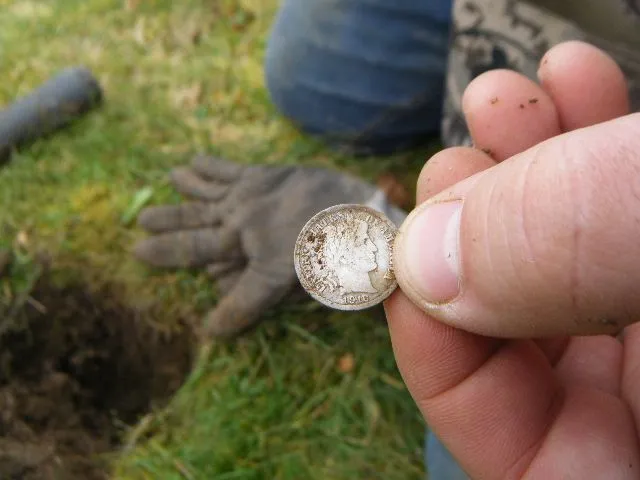1907 Barber Dime I found along a sidewalk strip.
